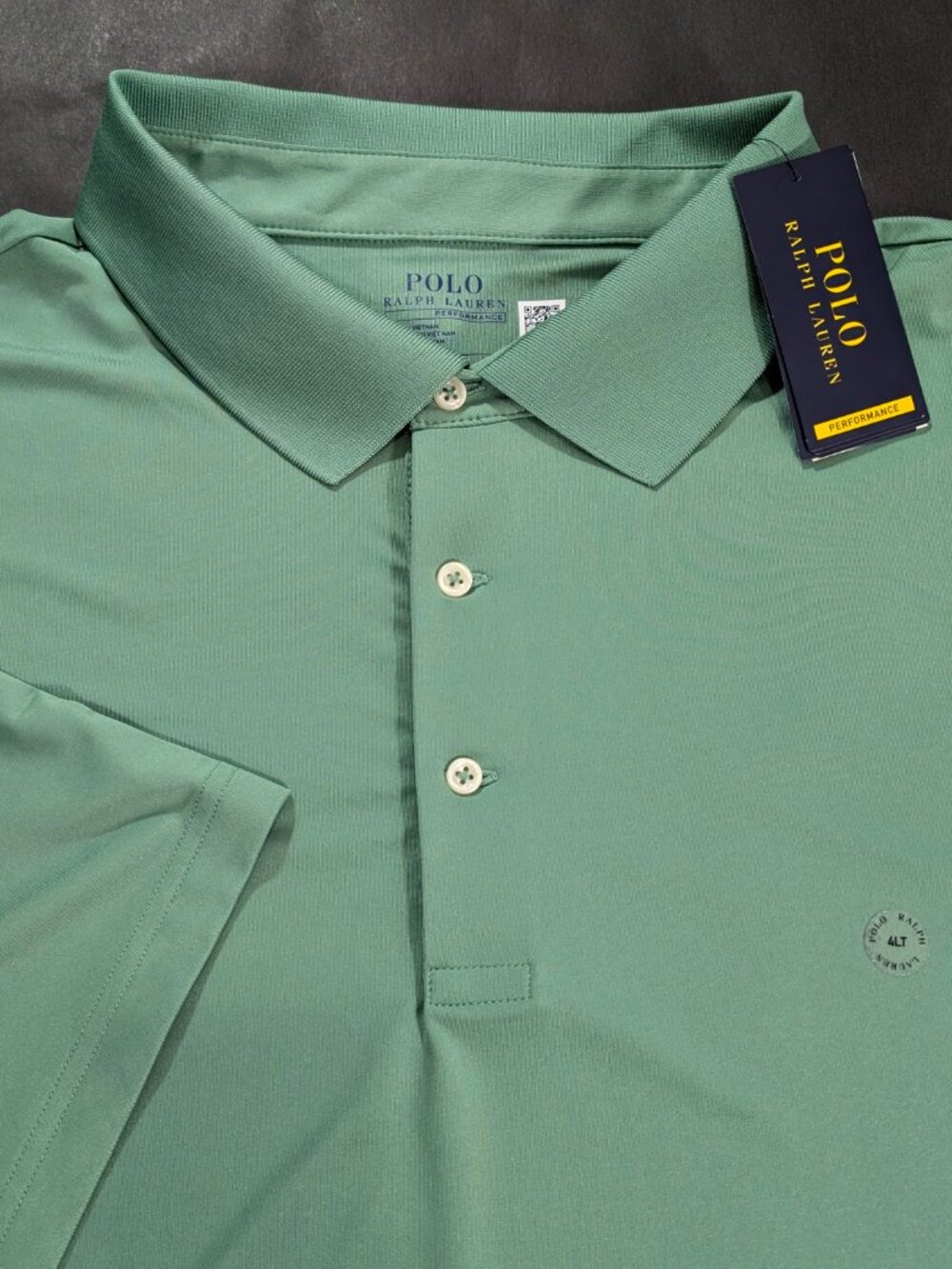 $125 Polo Ralph Lauren Polo Shirt Green Size 4XLT Big Tall Performance NWT New